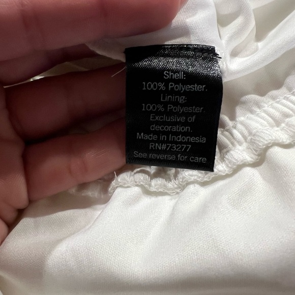 Simply Vera Vera Wang Embroidered Hem Maxi Tank Dress White Size Med Boho Chic - Picture 11 of 12